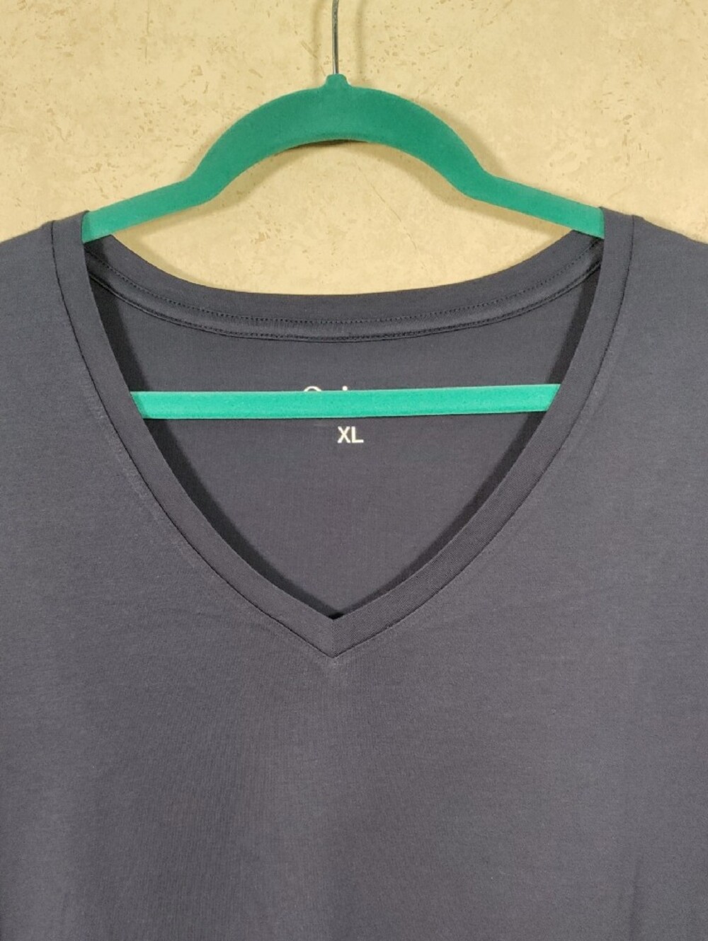 H179 Quince Navy V-Neck Short Sleeve Cotton Modal Tee XL NWOT - Picture 2 of 9